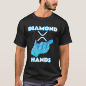Diamond Hands | Ripple XRP Crypto Cryptocurrency T-shirt (Voorkant)