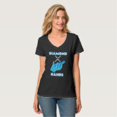 Diamond Hands Ripple Xrp Cryptocurrency T-shirt (Voorkant volledig)