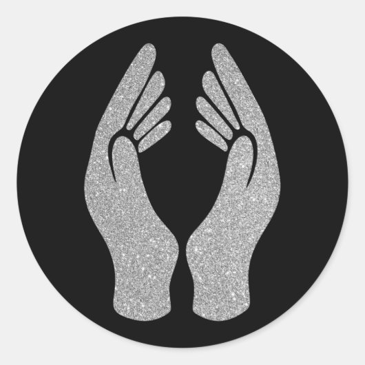 Diamond Hands Ronde Sticker (Voorkant)