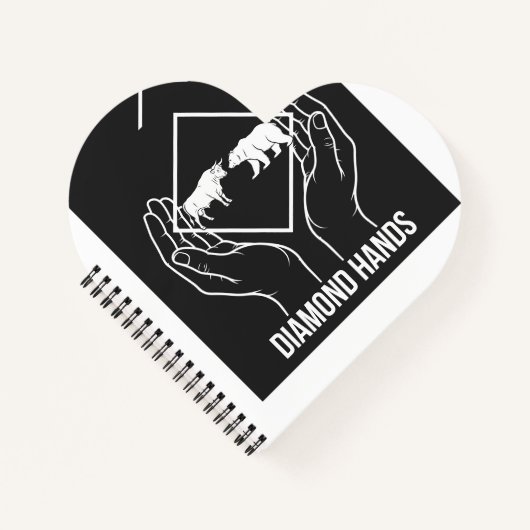 Diamond Hands — Spiraal Notebook Notitieboek (Voorkant)