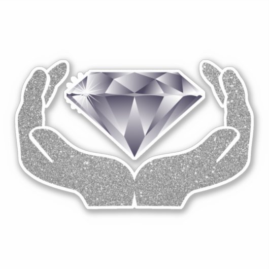 Diamond Hands Sticker (Voorkant)