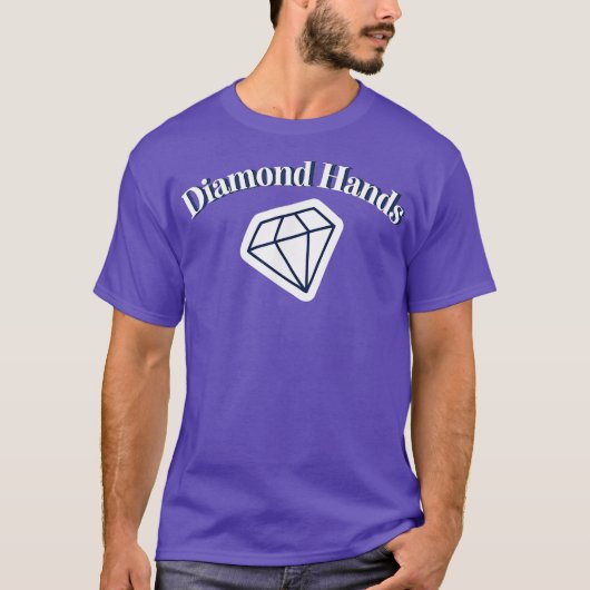 Diamond Hands Stock Trading Buy Hold Share T-shirt (Voorkant)