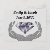 Diamond Hands Trouwen Briefkaart (Voorkant)