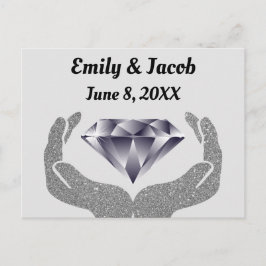 Diamond Hands Trouwen Briefkaart