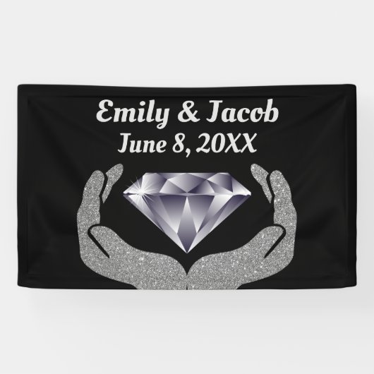 Diamond Hands Wedding Banner (Horizontaal)