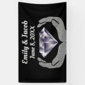 Diamond Hands Wedding Banner (Verticaal)