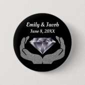 Diamond Hands Wedding Button (Voorkant)
