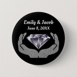 Diamond Hands Wedding Button