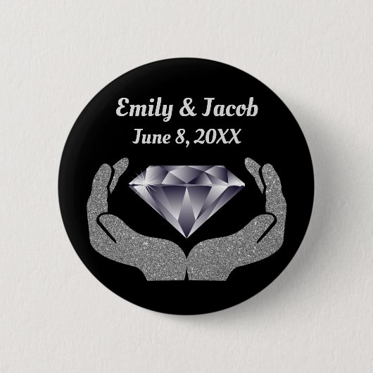 Diamond Hands Wedding Button (Voorkant)