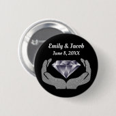 Diamond Hands Wedding Button (Voorkant /achterkant)