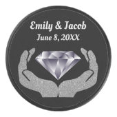 Diamond Hands Wedding Hockey Puck (Voorkant)