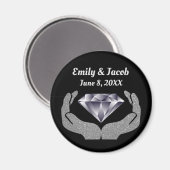 Diamond Hands Wedding Magnet (Voorkant / Achterkant)