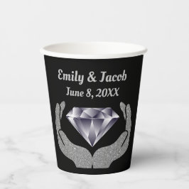 Diamond Hands Wedding Paper Cups Papieren Bekers
