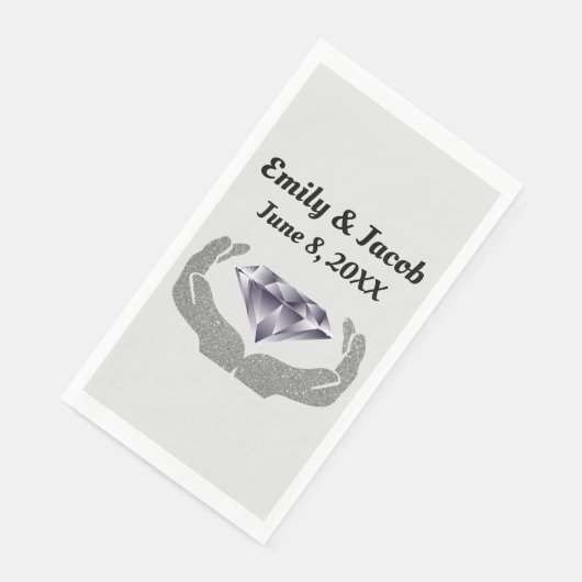 Diamond Hands Wedding Servet (Hoek)