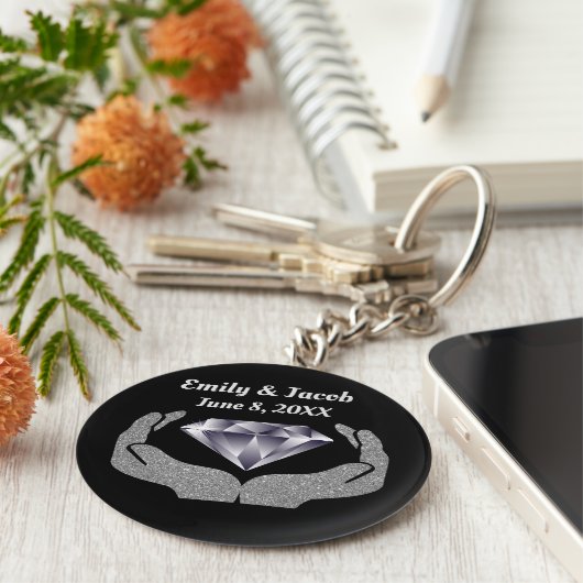 Diamond Hands Wedding Sleutelhanger (Zijkant)