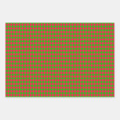 Diamond Harlequin 3 schubben Rood Groen Inpakpapier Vel (Voorkant)