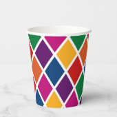 Diamond Harlequin Pattern Cup Papieren Bekers (Achterkant)