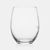 Diamond hart bruiloft Jubileum Wijnglas Zonder Voet (Rechts)