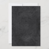 Diamond Hart Elegantie Zwart & Wit Bruiloft Kaart (Achterkant)