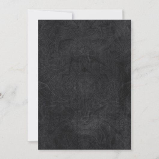 Diamond Hart Elegantie Zwart & Wit Bruiloft Kaart (Achterkant)