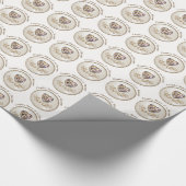 Diamond hart, gepersonaliseerde bruiloft inpakpapi cadeaupapier (Hoek)