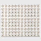 Diamond hart, gepersonaliseerde bruiloft inpakpapi cadeaupapier (Vlak)