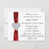 Diamond Hart Rood Repetitie diner uitnodiging (Voorkant)