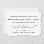 Diamond hart roze bruiloft repetitie diner uitnodi kaart (Achterkant)