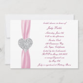 Diamond Hart Roze Bruiloft Vrijgezellenfeest Uitno Kaart (Voorkant)