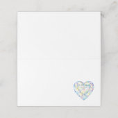 Diamond hart waterverf kunst gast plaats kaarten plaatskaartje (Buitenkant ongevouwen)