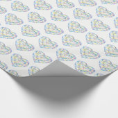 Diamond hart waterverf kunst patroon wrap cadeaupapier (Hoek)