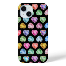 Diamond Hart Waterverf Patroon Schattige Pastel Gi