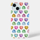 Diamond Hart Waterverf Patroon Schattige Pastel Gi Case-Mate iPhone Case (Achterkant)