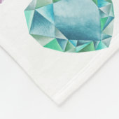 Diamond Hart Waterverf Patroon Schattige Pastel Gi Fleece Deken (Hoek)