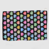 Diamond Hart Waterverf Patroon Schattige Pastel Gi Golfhanddoek (Horizontaal)