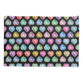 Diamond Hart Waterverf Patroon Schattige Pastel Gi Kussensloop (Achterkant)