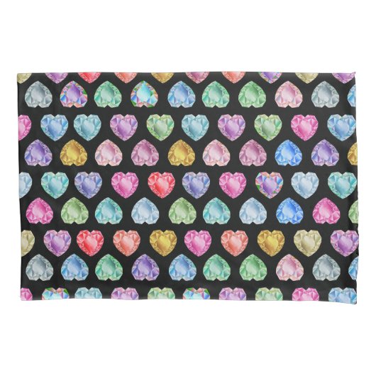 Diamond Hart Waterverf Patroon Schattige Pastel Gi Kussensloop (Voorkant)