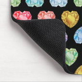 Diamond Hart Waterverf Patroon Schattige Pastel Gi Muismat (Hoek)