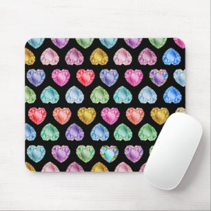 Diamond Hart Waterverf Patroon Schattige Pastel Gi Muismat