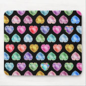 Diamond Hart Waterverf Patroon Schattige Pastel Gi Muismat (Voorkant)