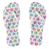 Diamond Hart Waterverf Patroon Schattige Pastel Gi Teenslippers (Voetbed)