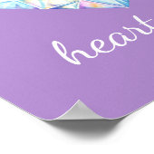 Diamond hartshine slogan paars art poster (Hoek)