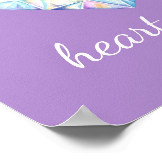 Diamond hartshine slogan paars art poster (Hoek)