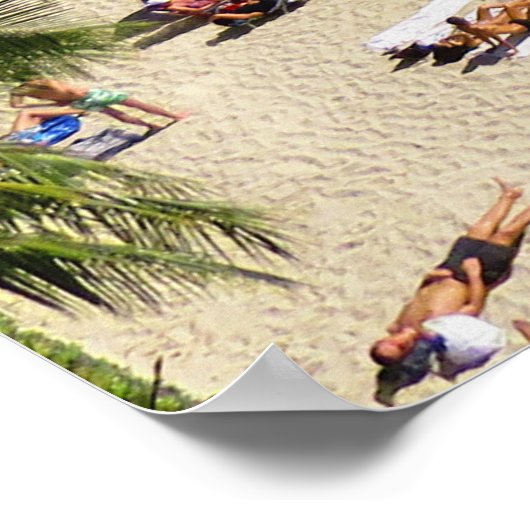 Diamond Head en Waikiki Poster (Hoek)