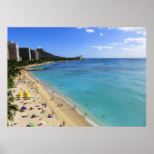 Diamond Head en Waikiki Poster (Voorkant)