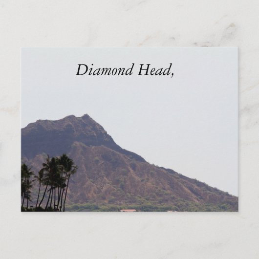 Diamond Head, fotografie, Hawaii, postkaart (Voorkant)