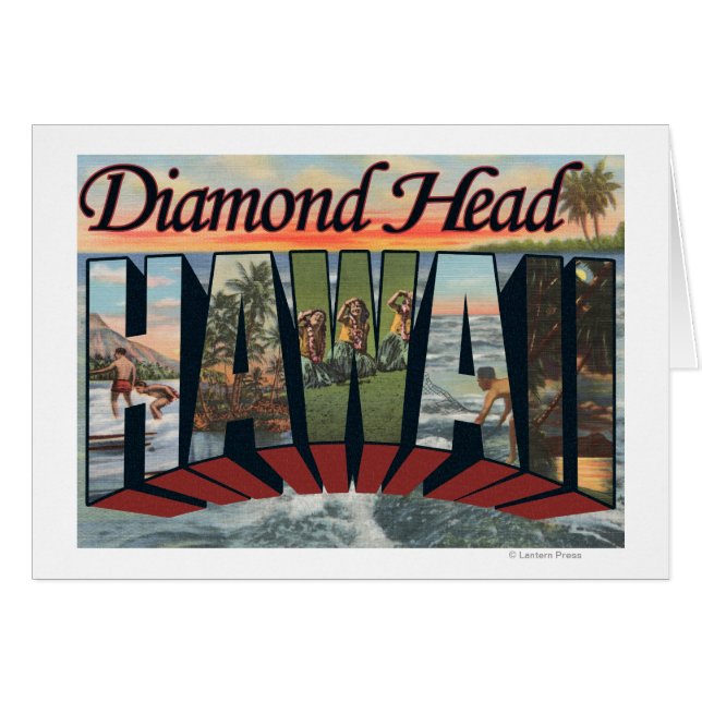 Diamond Head, Hawaii - Grote lettertjes (Voorkant Horizontaal)