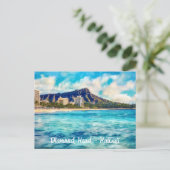 Diamond Head Honolulu Hawaii Briefkaart (Staand voorkant)