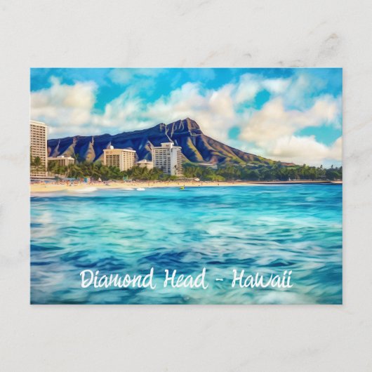 Diamond Head Honolulu Hawaii Briefkaart (Voorkant)
