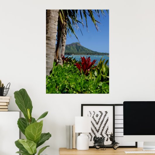 Diamond Head, Honolulu, Hawaii Poster (Thuiskantoor)